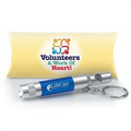 "Volunteers..." Metal Whistle & Flashlight Key Tag w/ Pillow Box